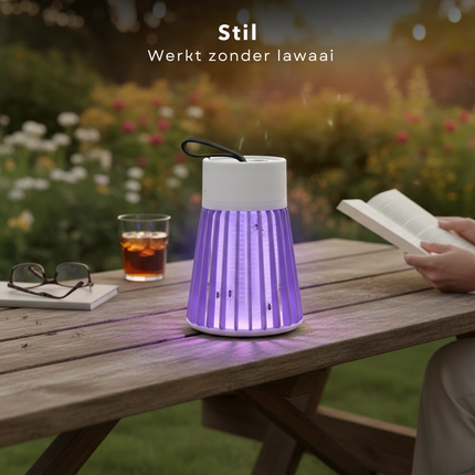 Cheqo® Muggenlamp - Insectenlamp - Vliegenlamp - Muggenvanger - Vliegenvanger - Elektrische Muggenlamp - Elektrische Insectenlamp - Uv Muggenlamp - Uv Insectenlamp - Elektrische Insectendoder - Insectenbestrijder - Oplaadbare Muggenlamp