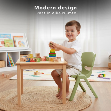 Cheqo® Kinderstoeltje - Kinderstoel - Peuterstoeltje - Peuterstoel - Kinderstoel Groen - Kinderstoel Kind - Stoel voor Kinderen - Kinderstoel 3 Jaar - Kinderstoel Tuin - Kinderstoel Buiten - Kinderstoel Binnen