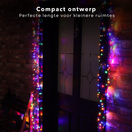 Cheqo® Kerstboomverlichting LED - Kerstlampjes - Kerstverlichting - Kerstboom Verlichting - Multicolor - 576 LED - Buitenverlichting met Timer - Energiezuinig