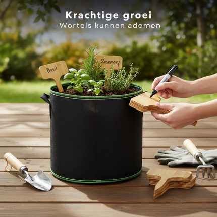 Cheqo® Plantenzakken - Kweekzakken - Plantzakken - Plantentassen - Stoffen Potten - Aardappel Kweekzak - Aardappelzak - Tomaten Kweekzak - Aardbeien Kweekzak - Kweekzak Voor Groenten
