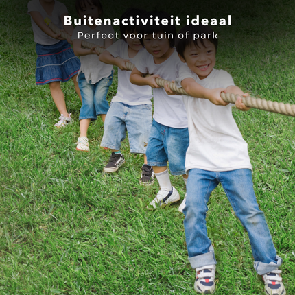 Cheqo® Touwtrekspel - Touwtrekken - Touwtje Trekken - Touw Trekken - 10 Meter Lang - Teamsport voor Kinderen - Sterk en Duurzaam