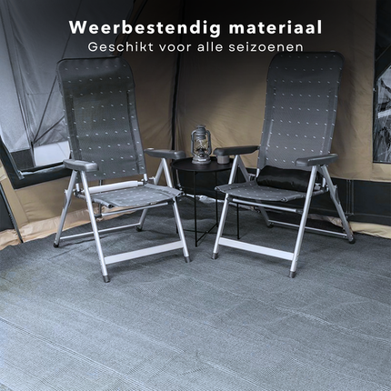 Cheqo® Camping Vloermat - Campingtapijt - Vloerkleed - Tenttapijt - Tapijt voor Voortent - 250 x 300 cm - Opvouwbaar - Metalen Hoekogen