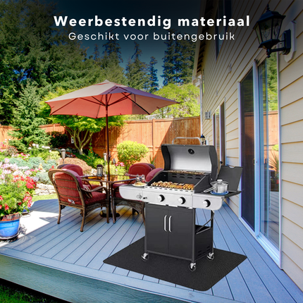 Cheqo® Hittebestendige en Brandveilige Mat voor BBQ - Vloermat - Barbecue Mat - Voor BBQ en Vuurschaal - Siliconen Mat