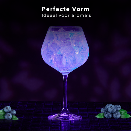 Cheqo® Gin Tonic Glazen Set - Cocktailglas Set - Cocktail Glazen - 730ml - Luxe Cocktailglazen - Set van 4 - Glas