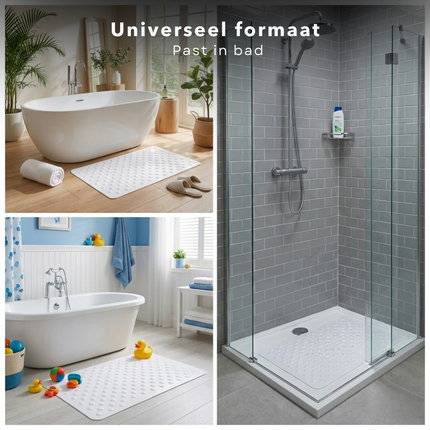 Cheqo® Antislip Badmat - Antislip Douchemat - Douchemat Antislip - Badmat Antislip - Antislipmat Douche - Antislipmat Bad - Douchemat - Badmat - Antislipmat - Badmat met Zuignappen - Douchemat met Zuignappen