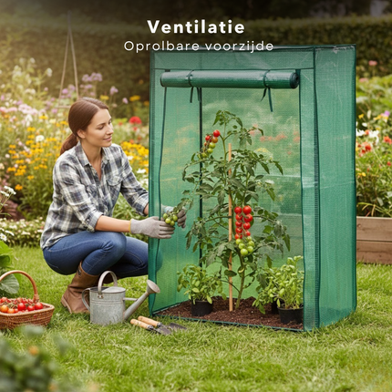 Cheqo® Tomatenkas - Tomaten Kweekkas - Tomaten Serre - Kweekkas - Broeikas - Foliekas - Tuinkas - Plantenkas - Koude Kas - Mini Tuinkas - Kleine Tuinkas - Tomatenkas Met Deur - Tomatenkas Voor Balkon - Tomatenkas Voor Tuin