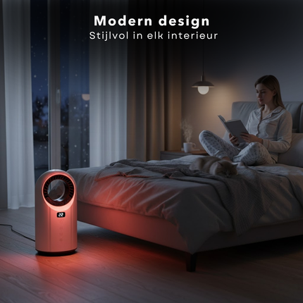 Cheqo® Bladloze Ventilatorkachel - Elektrische Kachel - Keramische Kachel - Ventilatorkachel - Verwarmings- En Ventilatormodi - Afstandsbediening - Heater - Verwarming - Kachel - Ventilator Kachel - Verwarmer