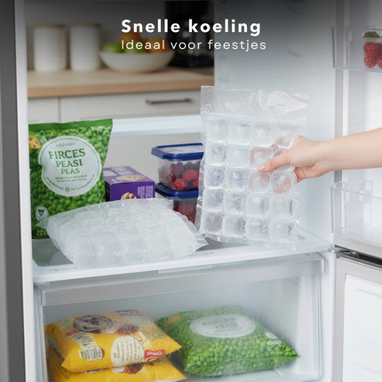 Cheqo® IJsblokzakjes - IJsblok Zakjes - IJsblokjes Zakjes - IJsklontjes Zakjes - IJsklontzakjes - IJszakjes - IJsblokjes Maken - IJsklontjes Maken - IJsblokjeszakjes