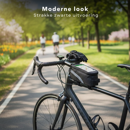 Cheqo® Smartphone Fietstas - Frametas met Telefoonhouder - Fietstas met Telefoonhouder - Fietstas met Smartphone Houder - Frametas met Smartphone Houder - Fietstas Frame Telefoonhouder - Fietstas voor Smartphone - Telefoon Fietstas