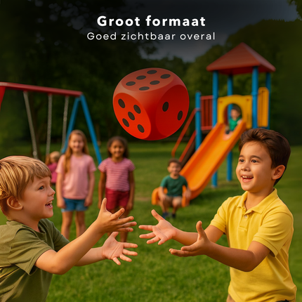 Cheqo® Grote Dobbelsteen - Rode Dobbelsteen - Sinterklaas Dobbelsteen - Foam Dobbelsteen - Zachte Dobbelsteen - Dobbelspel Dobbelsteen - Speelgoed Dobbelsteen - Dobbelsteen Voor Kinderen - Dobbelsteen Decoratie - Dobbelsteen Party