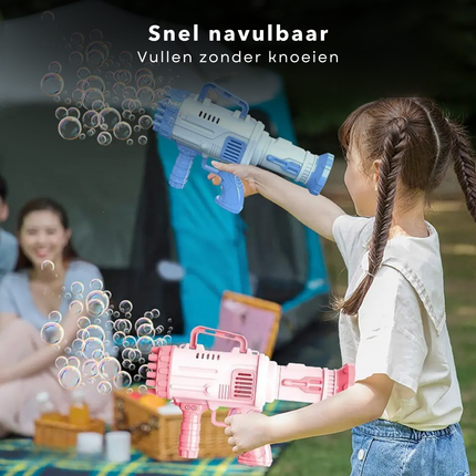 Cheqo® Bellenblaas Pistool - Bubble Gun - Bellenblazer - Bellenblaasmachine - Waterpistool - Inclusief Bellenblaas Navulling