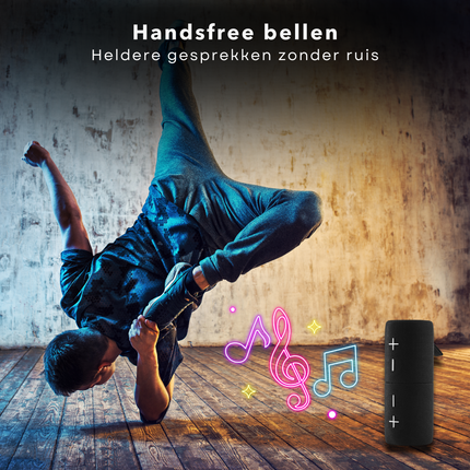 Cheqo® Magnetische Dual Bluetooth Speaker - Draadloze Speaker - Draadloos & Compact - Krachtig Geluid - Zwart