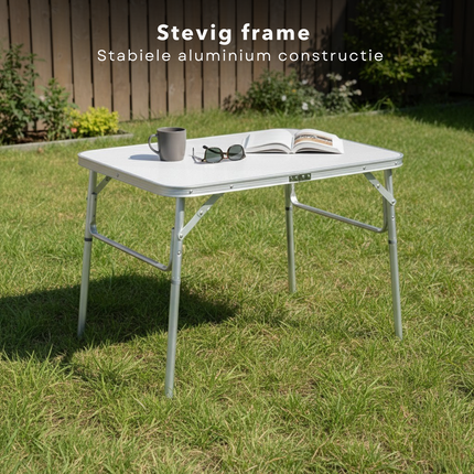 Cheqo® Campingtafel - Inklapbare Campingtafel - Kampeertafel - Inklapbare Tafel - Klaptafel - Vouwtafel - Opvouwbare Tafel - Camping Tafel - Bijzettafel Camping - Kindertafel Inklapbaar - Lage Campingtafel - Campingtafel Verstelbaar