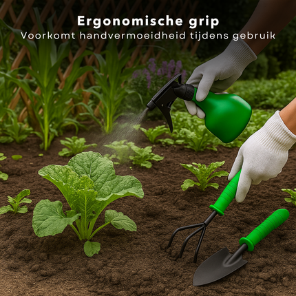 Cheqo® Tuingereedschap Set - Tuingereedschap Set - Snoeischaar- Tuinset - Snoeischaar - Tuinieren - Complete 10-Delige Set met Opbergkoffer - Inclusief Plantenspuit