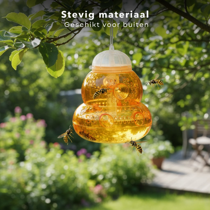 Cheqo® Wespenvanger - Wespenval - Wespenval Buiten - Wespenvanger Buiten - Insectenval - Insectenvanger - Wespentrap - Hangende Wespenvanger - Hangende Wespenval