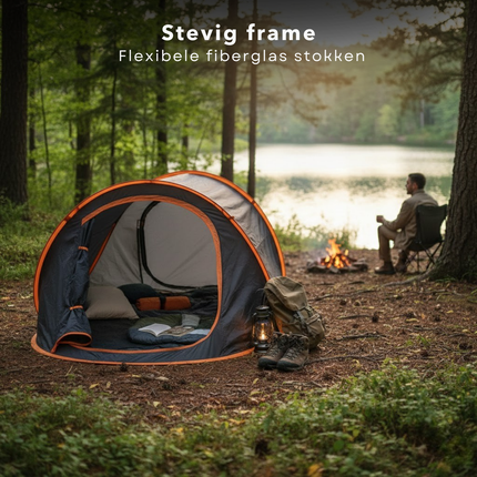 Cheqo® Pop Up Tent 2 Persoons - Pop Up Tent - Popuptent 2 Persoons - Popuptent - Campingtent 2 Persoons - Kampeertent 2 Persoons - Automatische Tent 2 Persoons - Werptent 2 Persoons - Koepeltent 2 Persoons