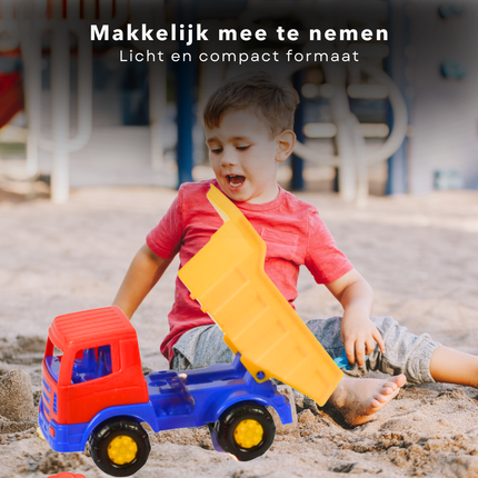 Cheqo® Strandset Speelgoed met Zandvormpjes - 7-Delig Zandbak Speelset met Truck - Voor Kinderen - Duurzaam Plastic