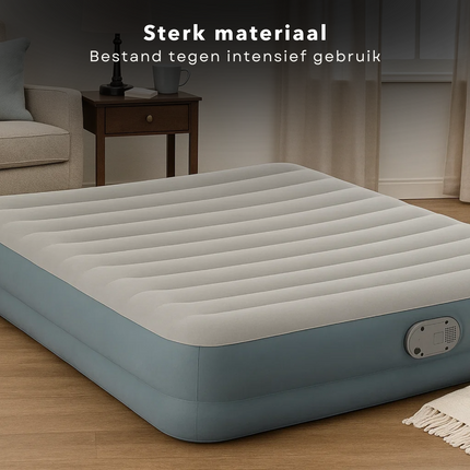 Cheqo® 2-Persoons Luchtbed 200x150cm – Opblaasmatras met Ingebouwde Pomp – Alwayzaire Technologie – Fortech Materiaal – I-Beam Constructie – Luchtbed met Kussen – Camping & Festival Logeerbed – USB-oplaadkabel – 350kg Draaggewicht