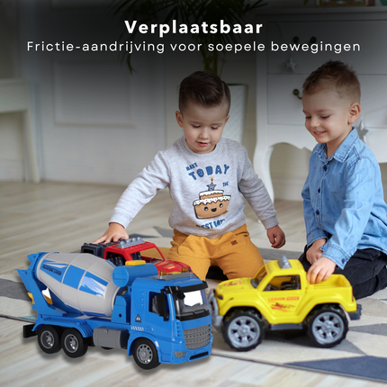 Cheqo® Betonwagen Speelgoed - Betonmixer Speelgoed Truck - Licht en Geluid - Kunststof
