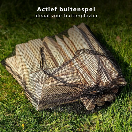Cheqo® Houten Kubb Spel - Berkenhout - Werkspel - Inclusief Draagtas - Voor Kinderen - 21 Onderdelen