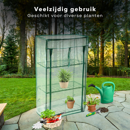 Cheqo® Mini Kweekkas - Compacte Tuinkas voor Groente Kweken - Foliekas - Moestuin - Weerbestendige Plantenkas - Kweekkas - Metaal