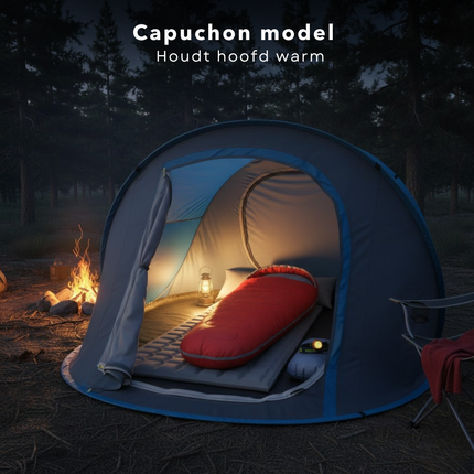 Cheqo® Mummy Slaapzak - Slaapzak Volwassenen - Zomerslaapzak - Lente Slaapzak - Slaapzak Met Capuchon - Lichtgewicht Slaapzak - Compacte Slaapzak - Slaapzak Camping - Slaapzak Festival