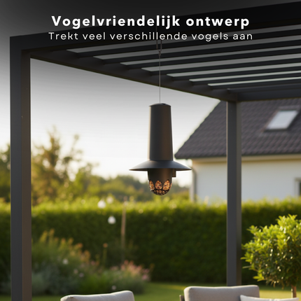 Cheqo® Vogel Vetbollen Voederautomaat - Voederautomaat - Vogelvoer Automaat - Vetbollen Houder - Tuinvogel Voederautomaat - Mezenbollen Automaat - Voederautomaat Voor Buitenvogels - Vetbollen Dispenser - Vogelvoer Houder