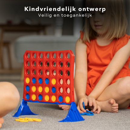 Cheqo® Vier op een Rij Spel - 4 Op Een Rij - Reisspel - Tactisch Bordspel voor Kinderen - Educatief Speelgoed 5 Jaar