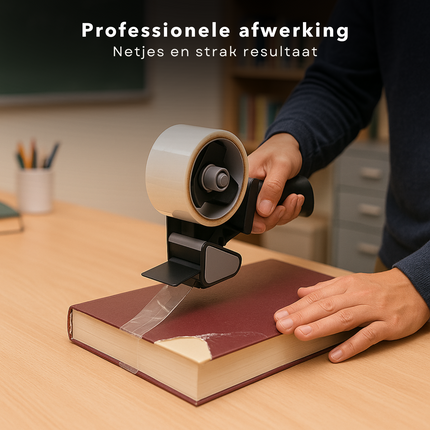 Cheqo® Tape Dispenser met 2x Transparante Verpakkingstape – Taperoller 48mm – Tape Houder voor Dozen Inpakken & Kleine Reparaties – Inpaktape Set 15m per Rol – Verpakkingstapedispensers voor Creatieve & Hobbyprojecten