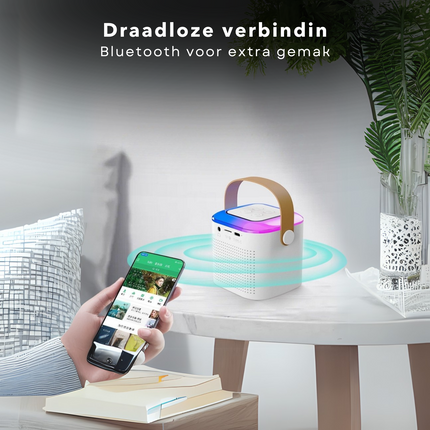 Cheqo® Karaoke Set Mini - Karaoke Microfoon - Draagbare Bluetooth Speaker - 5W Geluid - Compact Design - Party Box - Inclusief Microfoon