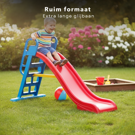 Cheqo® Waterglijbaan - Water Glijbaan - Glijbaan Met Wateraansluiting - Glijbaan Met Water - Glijbaan Voor Buiten - Buitenglijbaan - Kinder Glijbaan - Glijbaan Peuter