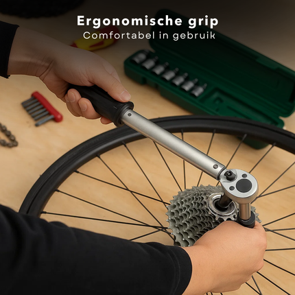 Cheqo® Automatische Momentsleutel - Moment Sleutel - Professionele Kwaliteit - Uiterst Nauwkeurig - Zichtvenster Afleesbaar - Vergrendeling Handgreep - Torque Wrench