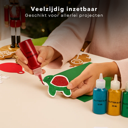 Cheqo® Lijm Parelmoer - Knutsel Lijm - Hobbylijm - Parelmoer Kleuren - Lijm Voor Knutselen - Decoratieve Lijm - Lijm Voor Hobby - Lijm Voor Creatief Gebruik - Hobbylijm