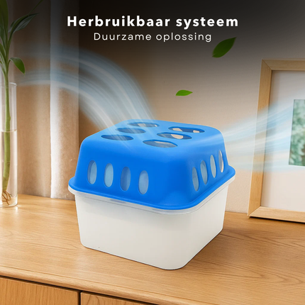 Cheqo® Navulbare Vochtopnemers - Vochtvanger Navulling - Vochtontrekker Navulzak - Vochtopnemer Navulling - Beschermt Tegen Schimmel - Bestrijding Van Geurtjes - Set Van 4 Stuks - Kleine Ruimtes - Weinig Ventilatie - Condensbestrijding