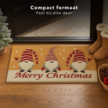 Cheqo® Kerst Deurmat - Kokos Deurmat - Kerstdecoratie Deurmat