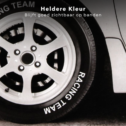 Cheqo® Witte Bandenmarkeerstift - Banden Markeerstift - Permanent Marker voor Banden - Permanente Tire Marker - Banden Marker - Duurzaam en Betrouwbaar