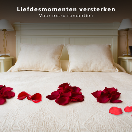 Cheqo® Hartvormige Rozenblaadjes - Roze Rozenblaadjes - Romantisch Geschenk Valentijnsdag - Valentijn Decoratie - Kunststof