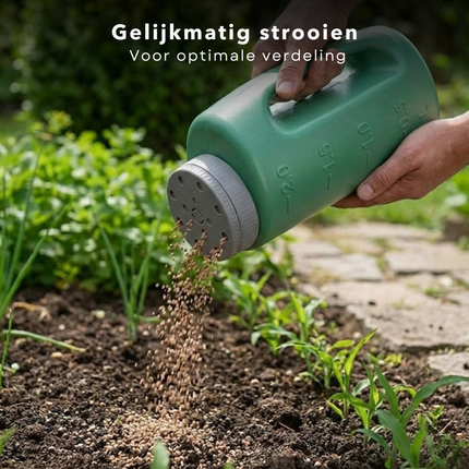 Cheqo® Strooibus - Strooibus Tuin - Strooibus Voor Tuin - Zoutstrooier - Zoutstrooier Hand - Strooier Hand - Handstrooier - Handstrooier Tuin - Strooier Voor Zout - Strooier Voor Strooizout - Strooier Voor Graszaad