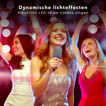 Cheqo® Draadloze Karaoke Microfoon - Karaoke Set - Bluetooth Speaker - Party Box - Draagbare Zangset - Voor Kinderen en Volwassenen