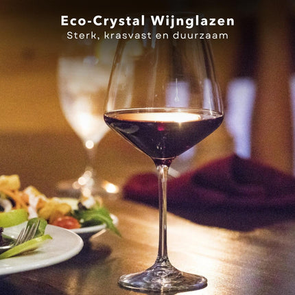 Cheqo® Luxe Witte Wijnglazen - van Eco-Crystal Glas - Vaatwasserbestendig - Krasbestendig - 390ml - Set van 2 - Kristalhelder - Onbreekbaar - Wijn Glas - Glazen Witte Wijnglazen