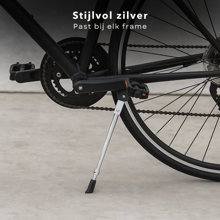 Cheqo® Fietsstandaard Aluminium - Verstelbaar - Fiets Standaard - Zijstandaard - Lichtgewicht