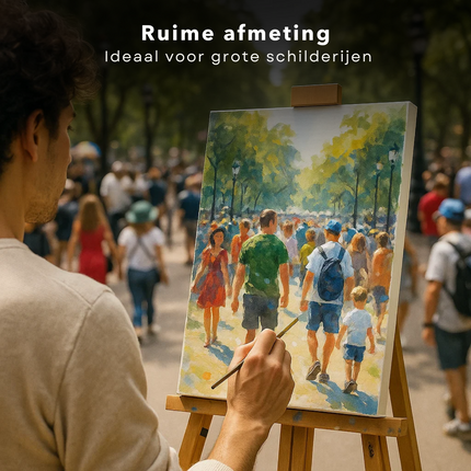 Cheqo® Stretched Canvas - Canvas Schildersdoek - 30x70 cm - Schilderen Op Canvas - Kunst Schildersdoek - Olieverf Geschikt - Acrylverf Canvas - Plakkaatverf Doek - Langwerpig Schilderdoek - Hobby Schilderen - Schilderdoek Voor Kunstenaars