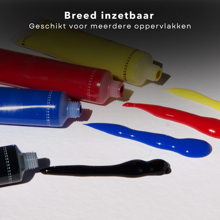 Cheqo® Acrylverf Set 18 Kleuren - Acryl Verf Set - 36 ml Tubes - Professionele Kunstverf voor Kunstenaars