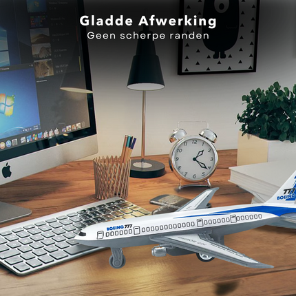Cheqo® Vliegtuig Speelgoed Boeing 777 - Speelgoedvliegtuig - Schaal 1:50 - Metaal