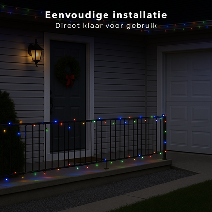 Cheqo® Solar Lichtsnoer - Kerstverlichting Buiten - Kerstboomverlichting - Cluster Verlichting - 21.5 Meter - 480 Led - Met Afstandsbediening - Multicolour - Tuinverlichting Op Zonne-Energie - Sfeerverlichting Buiten - Lichtslinger - Met Timer