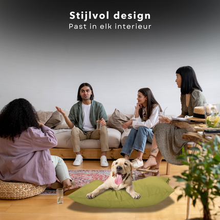 Cheqo® Hondenkussen - Huisdierbed - Hondenmand - Benchkussen - Hondenbed - Waterdicht - Voor Grote Honden - Groen