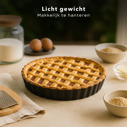 Cheqo® Quichevorm - Losse Bodem Quichevorm - Quichevorm Ovenschaal - Quichevorm Rond - Quichevorm - Bakvorm - Quiche Bakvorm - Quiche Vorm - Quichevorm Bakvorm - Quichevorm Voor Oven