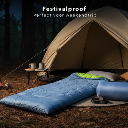 Cheqo® Slaapzak Envelop - Slaapzak Dekenmodel - Zomerslaapzak - Slaapzak Volwassenen - Slaapzak Camping - Slaapzak Kamperen - Slaapzak Festival - Reisslaapzak - Lichtgewicht Slaapzak - Dunne Slaapzak