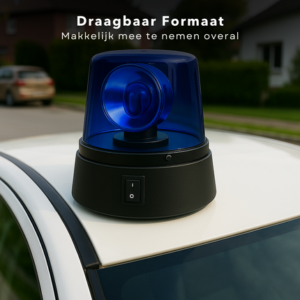 Cheqo® Politie Zwaailicht - Zwaailamp - Sirene - Politie Speelgoed - Blauw Licht