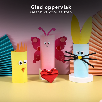 Cheqo® Vouwkarton - Vouwblaadjes - Knutselpapier - Knutsel Papier - 110 Grams - Origami Papier Kinderen - 20x20 cm - Kleurrijk Knutselpapier - 50 Stuks